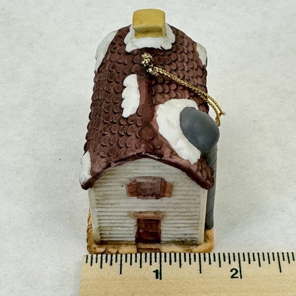 Vintage 1989 Brinn's Bakery Barn Porcelain Ornament Christmas Village 2.25" - Picture 10 of 10